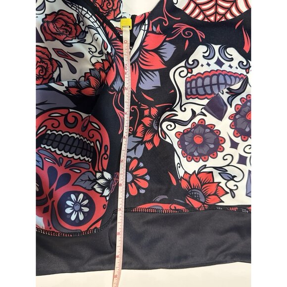 Constantly Varied Gear CVG Med Capri Crossfit Leggings Skulls Skeleton Floral - Picture 6 of 7